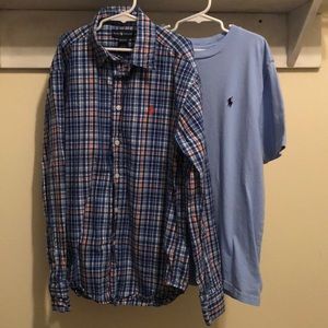 SOLD!!!!2 RL boys shirts (set) size 12